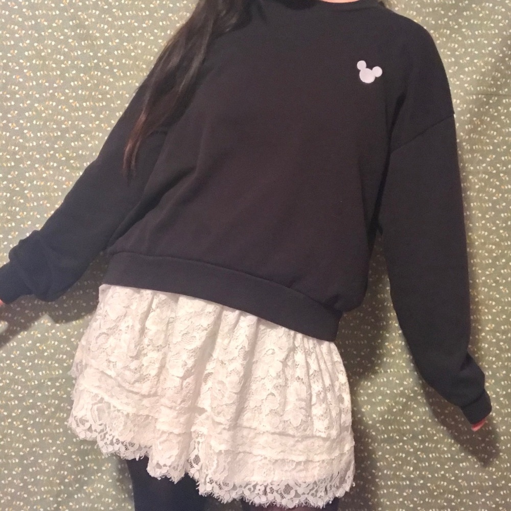 Black Mickey Mouse Pullover / Sweater / Sweatshirt